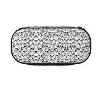 YQxwJL Cute Baby Penguins Sketch print Pencil Case Large Capacity Pencil Pouch Aesthetic Pen Bag Office Stationery Organizer, Black, One Size, Cute