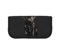 YQxwJL Cute Black Pug Dog-Standard-Scale-2_00x Print Canvas Fountain Pen Pouch Stylish Pen Case Organizer Bag Makeup Bags,For Everyday Travel