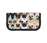 YQxwJL Cute Chihuahua Pug Print Canvas Fountain Pen Pouch Stylish Pen Case Organizer Bag Makeup Bags,For Everyday Travel