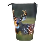 YQxwJL Cute Deer Print Zippered Pencil Pouch Organizers Telescopic Pencil Bag Pen Holder Stationery Case For Office