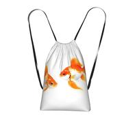 YQxwJL Cute Goldfish Print Drawstring Backpack Foldable Drawstring Bag Large Capacity Gym Bag Track Bag For Women Men