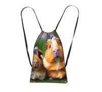 YQxwJL Cute Guinea Pigs Print Drawstring Backpack Foldable Drawstring Bag Large Capacity Gym Bag Track Bag For Women Men