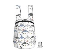 YQxwJL Cute Penguin Print Ultra Light Foldable Daypack, Collapsible Portable Rucksack Outdoor Backpack For Daily Shopping