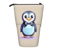 YQxwJL Cute Penguin Prints Print Zippered Pencil Pouch Organizers Telescopic Pencil Bag Pen Holder Stationery Case For Office
