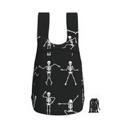 YQxwJL Cute Skeleton Dancing Print Ultra Light Foldable Daypack, Collapsible Portable Rucksack Outdoor Backpack For Daily Shopping