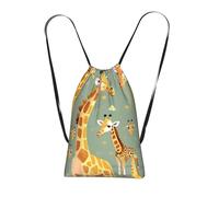 YQxwJL Cute Wild Cartoon Giraffes Print Drawstring Backpack Foldable Drawstring Bag Large Capacity Gym Bag Track Bag For Women Men
