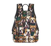 YQxwJL Dachshund Weiner Pet Dog Print Lightweight Backpack,Travel Bookbag College Bag,Laptop Backpack for Men Women, Cute English Bulldog, One Size