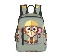 YQxwJL Dachshund Weiner Pet Dog Print Lightweight Backpack,Travel Bookbag College Bag,Laptop Backpack for Men Women, Cute monkey, One Size
