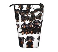 YQxwJL Dachshund Weiner Pet Dog Print Zippered Pencil Pouch Organizers Telescopic Pencil Bag Pen Holder Stationery Case For Office