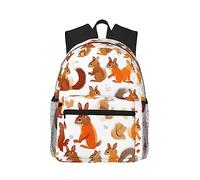 Yqxwjl Deer Hunting Print Backpack for Women Men Bookbag Laptop Backpack Lightweight Casual Travel Backpack, Cute Squirrels, Taille unique