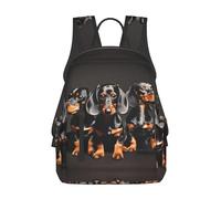 YQxwJL Ethiopia Flag Print Lightweight Backpack College Backpack Laptop Backpack for Men Women, Three Dachshunds, One Size