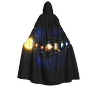 YQxwJL Exploring the Solar System Print Unisex Hooded Cape Cloak, carnival Cloak with Hood for Witch Raven Cosplay Costume