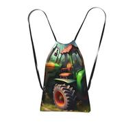 YQxwJL Fantasy Farm Tractor Print Drawstring Backpack Foldable Drawstring Bag Large Capacity Gym Bag Track Bag For Women Men