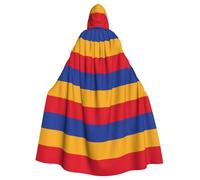 YQxwJL Flag Of Armenia Print Carnival Cape Robe Cloak, Sorcerer Hooded Cloak, For Adults Halloween Cosplay Costumes