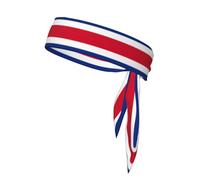 YQxwJL Flag Of Costa Rica Print Head Tie Headbands For Men Women, Adjustable Bandana Sweatbands Hair Wrap Bands For Sports