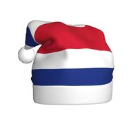 YQxwJL Flag Of Costa Rica Print Santa Hat, Christmas Hats Adult, Xmas Holiday Hats For Women Men, Cozy Holiday Party Headwear