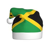 YQxwJL Flag Of Jamaica Print Santa Hat, Christmas Hats Adult, Xmas Holiday Hats For Women Men, Cozy Holiday Party Headwear