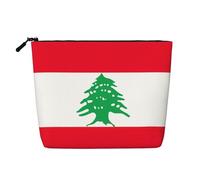YQxwJL Flag of Lebanon print Cosmetic Bag, Makeup Bag Organizer with Zipper Cute Make Up Pouches Travel Szie Toiletry Bag, Black, One Size