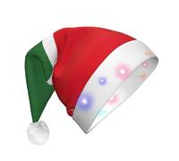 YQxwJL Flag Of The Chechen Republic Print Hat Light Up Christmas Felt Elf Hat Led Hats Adults For Women Men, Great Holiday Gift