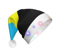 YQxwJL Flag Of The Sultanate Of Burongan Print Hat Light Up Christmas Felt Elf Hat Led Hats Adults For Women Men, Great Holiday Gift