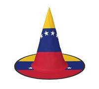YQxwJL Flag Of Venezuela Print Halloween Witch Hat Head Headwear Decoration Witch Hat Cosplay Party Props For Women-2pcs