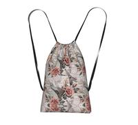 YQxwJL Flower Paris Eiffel Tower Print Drawstring Backpack Bags, String Backpack Cinch Sack Bags For Trip Beach For Daily Use