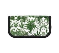 YQxwJL Flowering Herbs And Herbaceous Plants Print Canvas Fountain Pen Pouch Stylish Pen Case Organizer Bag Makeup Bags,For Everyday Travel