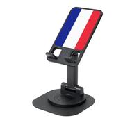 YQxwJL French Flag Print Rotating Phone Stand,Adjustable Foldable Phone Holder, Cell Phone Stand, for Office Home