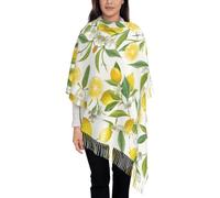 YQxwJL Fresh Tropical Lemons print Winter Pashmina-Shawl Wrap Scarf for Women Winter Scarf for Women Wedding Scarf, Black, One Size, Black, One Size