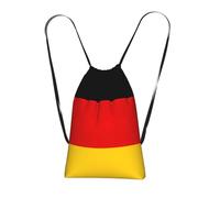YQxwJL German Flag Print Drawstring Backpack Foldable Drawstring Bag Large Capacity Gym Bag Track Bag For Women Men