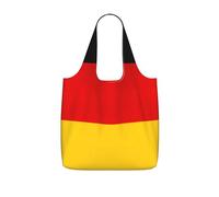 YQxwJL German Flag Print Foldable Tote Bag Reusable Shopping Bag Tear Resistant Grocery Bag For Work Travel 25l Capacity, Black, One Size, Tote Backpacks