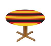 YQxwJL German Flag Print Round Picnic Tablecloth, Elastic Fitted Table Covers For 90-140 Cm Tables Camping Indoor Outdoor
