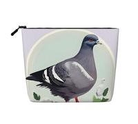 YQxwJL Grey Pigeon print print Cosmetic Bag, Makeup Bag Organizer with Zipper Cute Make Up Pouches Travel Szie Toiletry Bag, Black, One Size