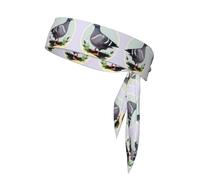 YQxwJL Grey Pigeon Print Print Head Tie Headbands For Men Women, Adjustable Bandana Sweatbands Hair Wrap Bands For Sports