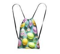 YQxwJL Happy Easter Holiday Print Drawstring Backpack Foldable Drawstring Bag Large Capacity Gym Bag Track Bag For Women Men