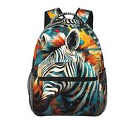YQxwJL Happy Easter Holiday Print Laptop Backpack Stylish Bookbag College Daypack Travel Business Work Bag For Men Women, Abstract Animal Zebra, One Size