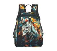 YQxwJL Happy Easter Holiday Print Lightweight Backpack, Travel Bag College Bag, Laptop Backpack for Men Women, Zebra Animal Abstract, Taglia unica
