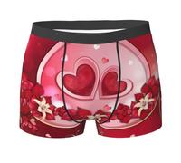YQxwJL Happy Valentine'S Day Print Essentials Mens Underwear Boxer Briefs, Comfortable And Soft Underwear Elasticity Mens Shorts Black