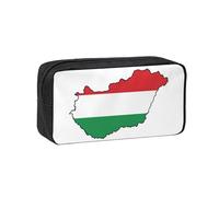 YQxwJL Hungary Flag Map Print Big Capacity Pencil Case Pen Pouch, 600d Oxford Fabric Pencil Bag With Sturdy Zipper School Supplies