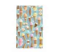 YQxwJL Ice Cream and Waffle Pattern Print Waffle Kitchen Towels Quick Drying,Ultra Soft,Super Absorbent Towels for Drying Dishes