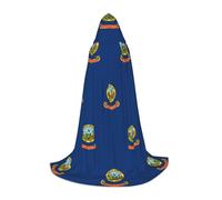 YQxwJL Idaho State Flag Print Carnival Full-Length Hooded Cape For Teen, Long Warm Cloak Vampire Witch Wizard Costume