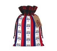 YQxwJL Iowa state flag print Christmas Gift Bags with Drawstring Burlap Sack for Christmas Candy Treat Bags Party Supplies