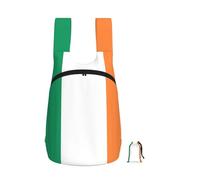 YQxwJL Irish Flag Print Ultra Light Foldable Daypack, Collapsible Portable Rucksack Outdoor Backpack For Daily Shopping