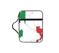 YQxwJL Italian Flag Map Print Bible Bag Pencil Case with Pen Slots Waterproof Cosmetic Bag Durable Phone Bag Tote Bag Handbag