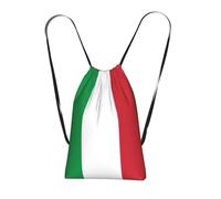 YQxwJL Italian Flag Print Drawstring Backpack Foldable Drawstring Bag Large Capacity Gym Bag Track Bag For Women Men