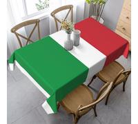 YQxwJL Italian Flag Print Tablecloths 55 x 35 Inch,Rectangle Party Table Covers for Dining, Party Wrinkle Free
