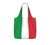 YQxwJL Italian Flag Print Ultralight Foldable Tote With Drawstring, Reusable Grocery And Travel Bag Packable Collapsible