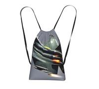 YQxwJL Jet Fighter Print Drawstring Backpack Foldable Drawstring Bag Large Capacity Gym Bag Track Bag For Women Men