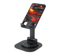 YQxwJL Kilauea Volcanos Print Rotating Phone Stand,Adjustable Foldable Phone Holder, Cell Phone Stand, for Office Home