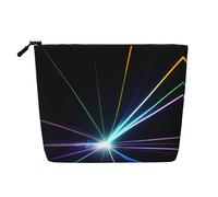 YQxwJL Laser light print Cosmetic Bag, Makeup Bag Organizer with Zipper Cute Make Up Pouches Travel Szie Toiletry Bag, Black, One Size